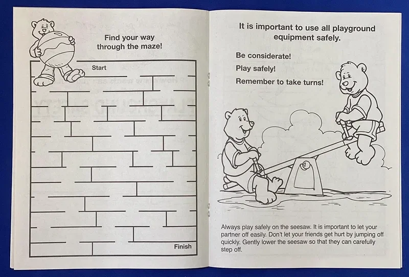 Play It Safe On The Playground Coloring Book — view 2