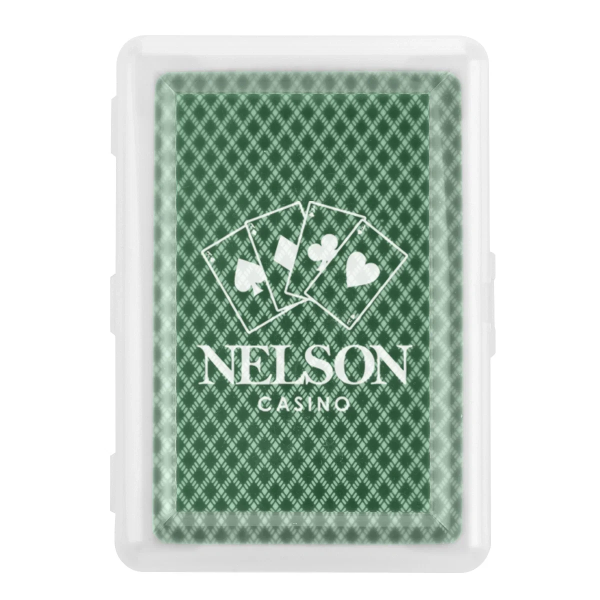 Standard poker size deck measuring three and a half inches tall
