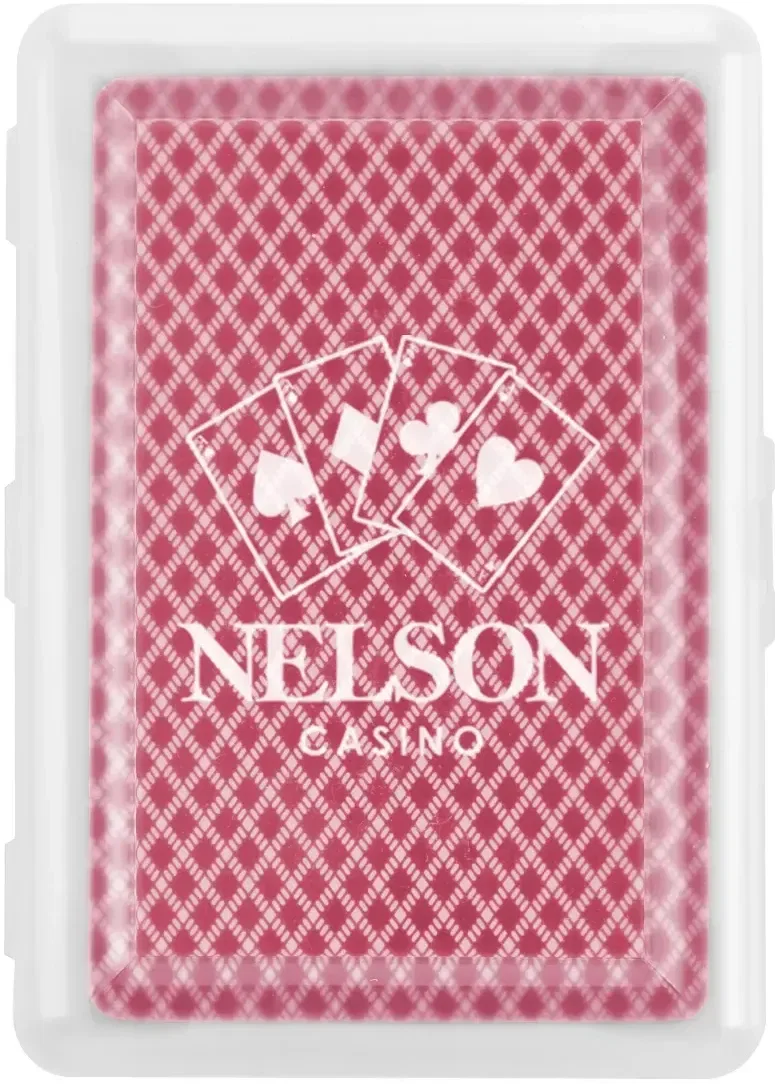 Playing cards packaged in a recycled case for travel games