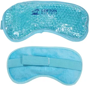 Plush Aqua Pearls Hot/Cold Eye Mask