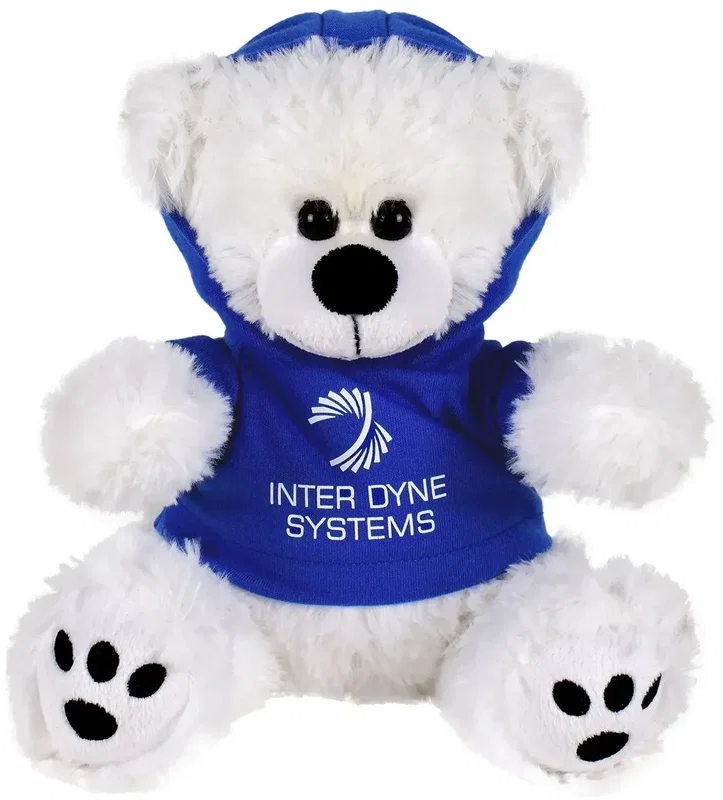 Plush Bear w/ Embroidered Paws and Hoodie — view 6