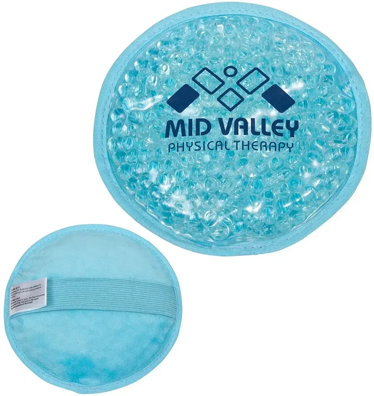 Aqua Pearls plush round pack top-down flat lay with imprint space