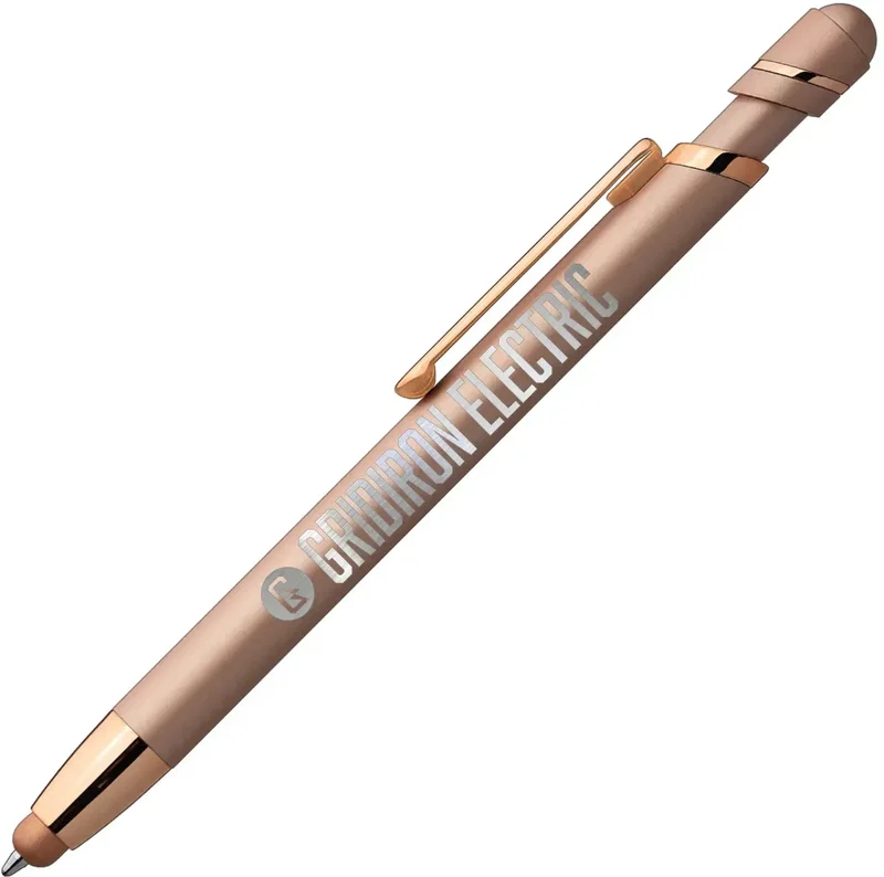 Custom Pluto Softy Metallic Pen with Stylus — view 5