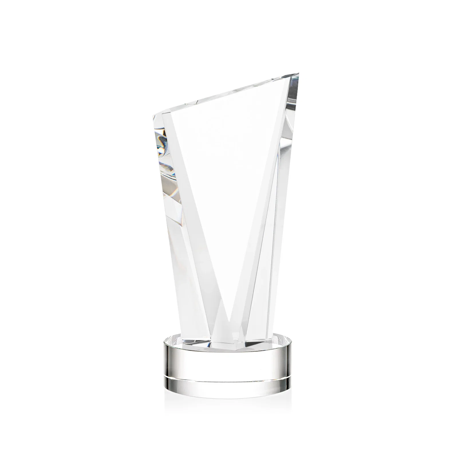 Promotional Slant-Top Optical Crystal Award with Optional Base Engraving, awards for volunteer appreciation