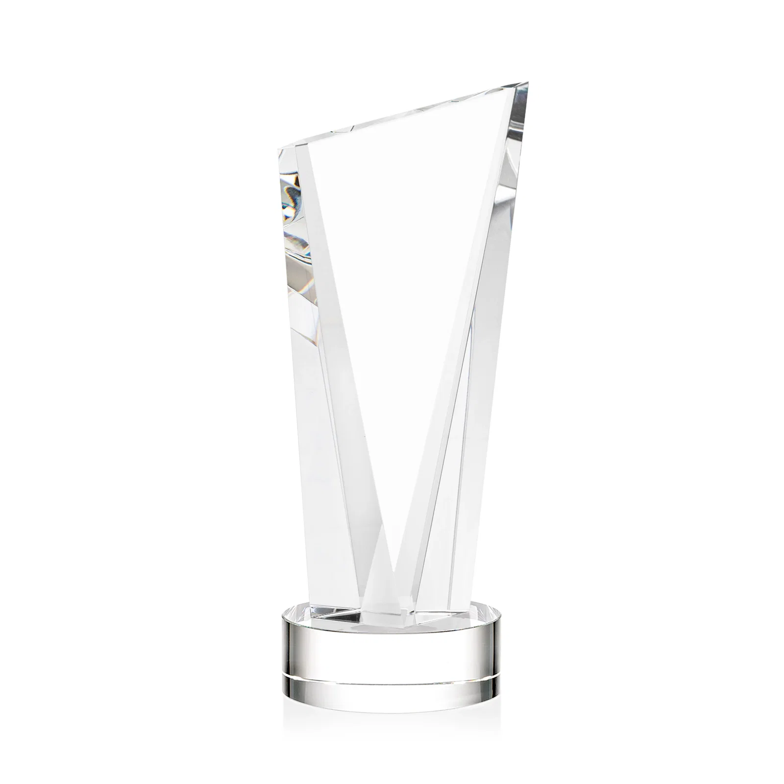 Promotional Slant-Top Optical Crystal Award with Optional Base Engraving, awards for dealer and partner awards