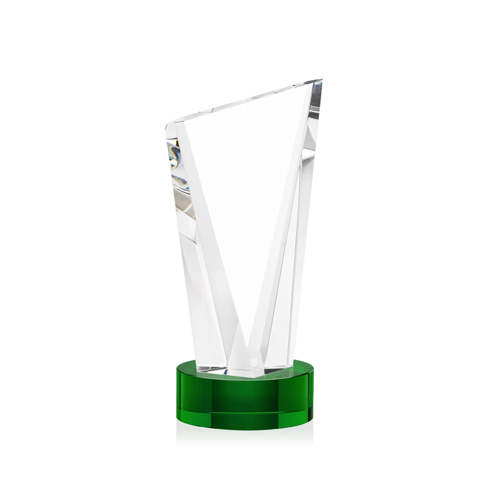 Branded Slant-Top Optical Crystal Award with Optional Base Engraving, awards for employee recognition