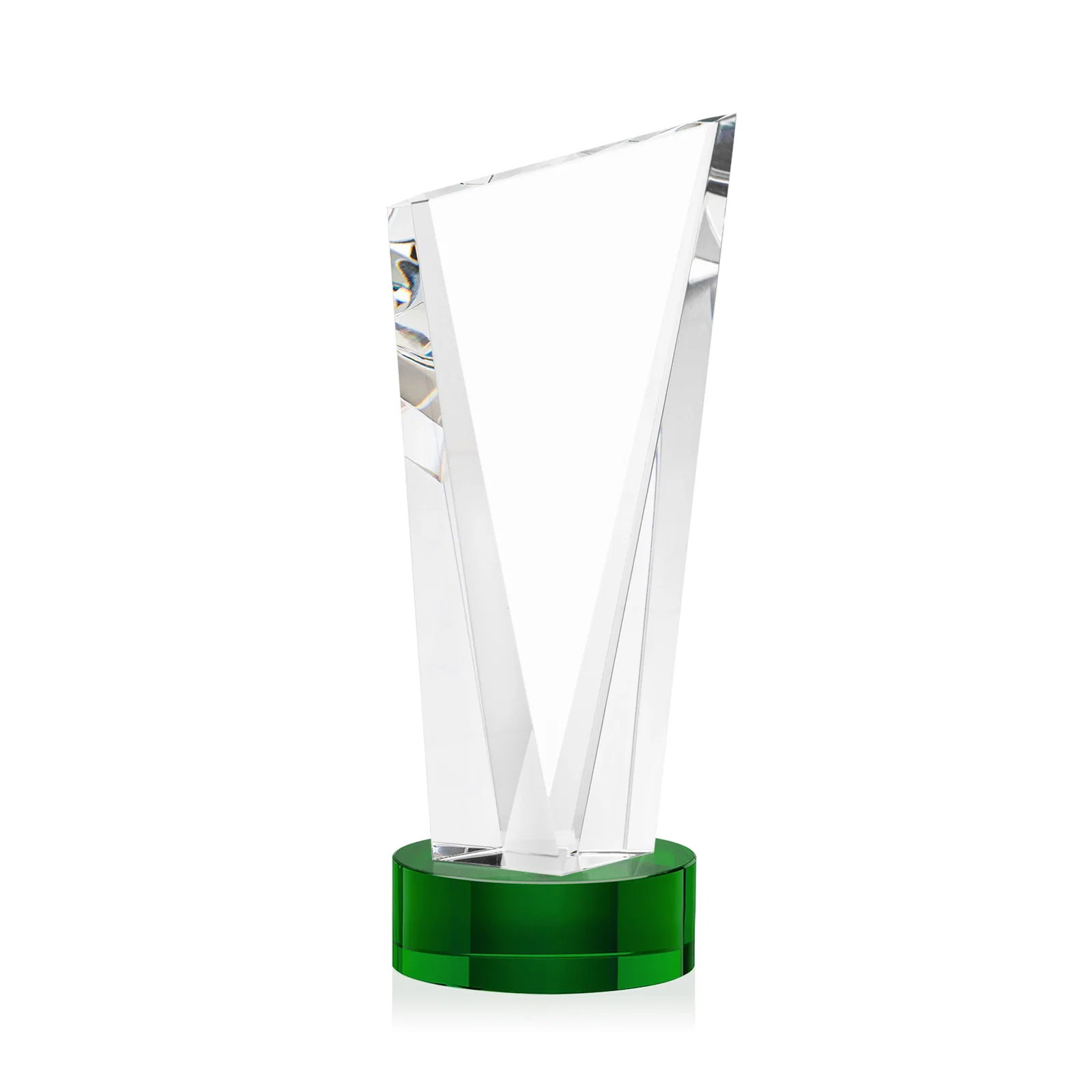 Branded Slant-Top Optical Crystal Award with Optional Base Engraving, awards for corporate award ceremonies