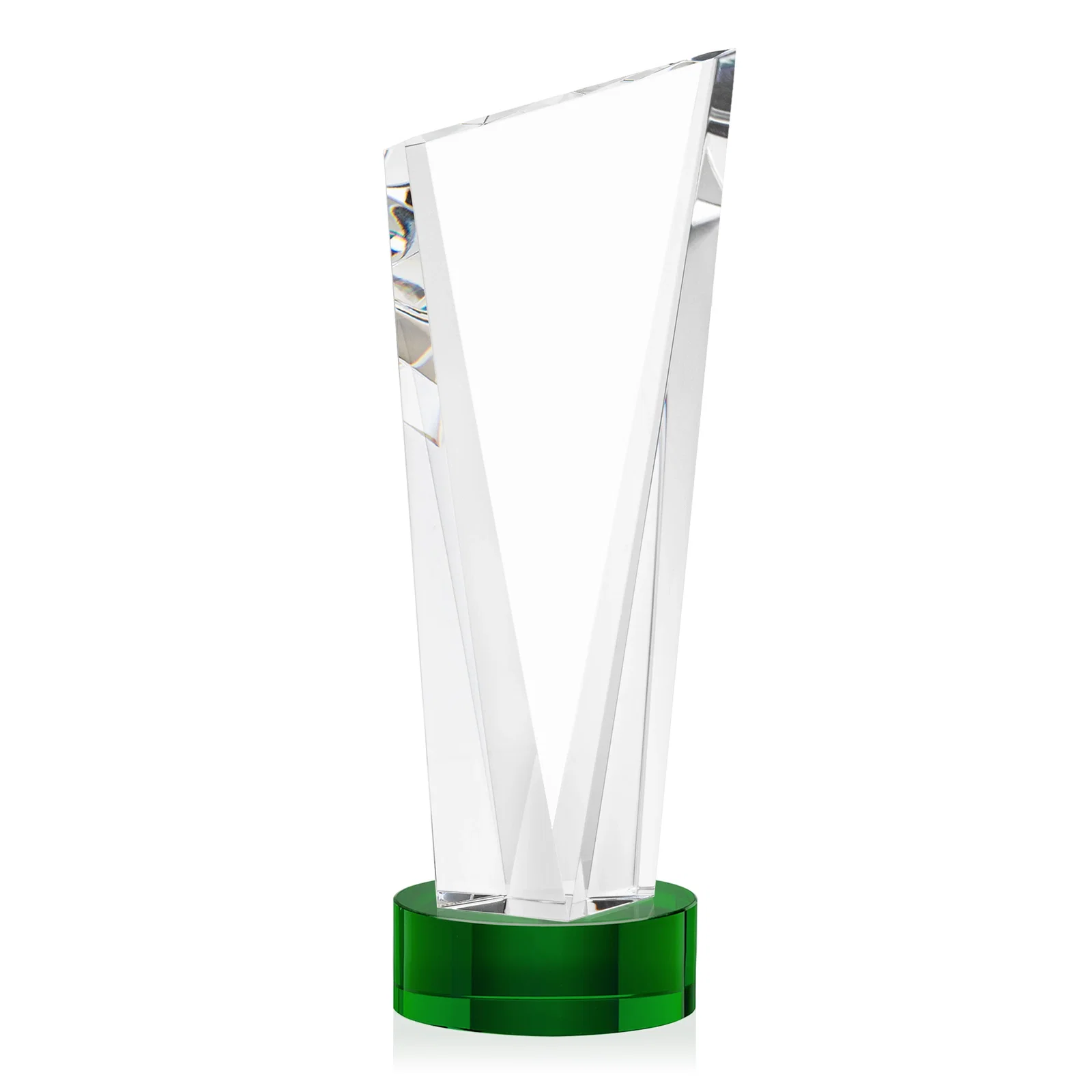 Branded Slant-Top Optical Crystal Award with Optional Base Engraving, awards for service anniversary gifts