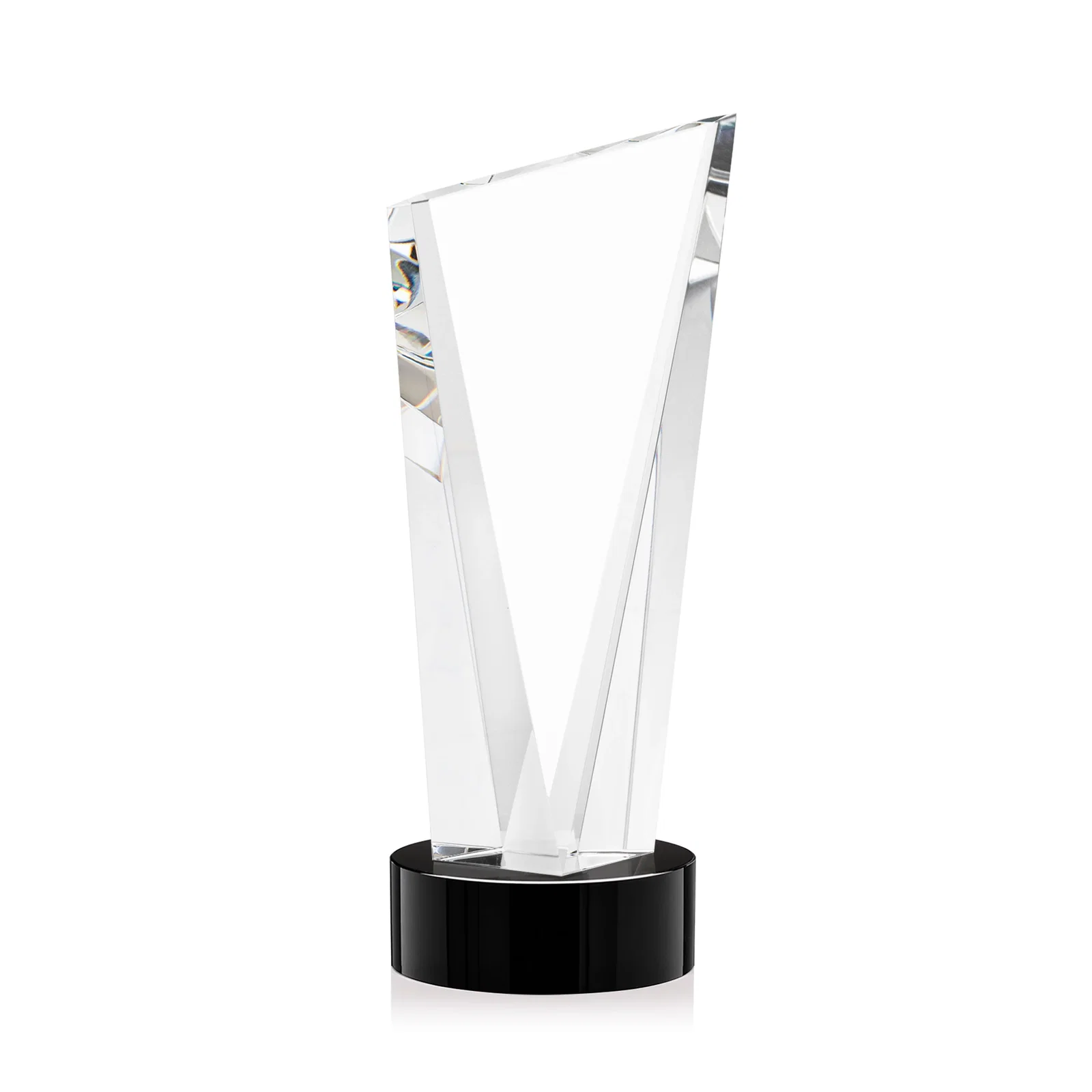 Branded Slant-Top Optical Crystal Award with Optional Base Engraving, awards for retirement presentations