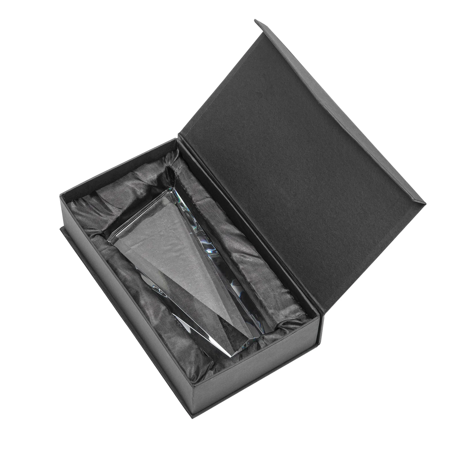 Custom Slant-Top Optical Crystal Award with Optional Base Engraving, awards for retirement presentations