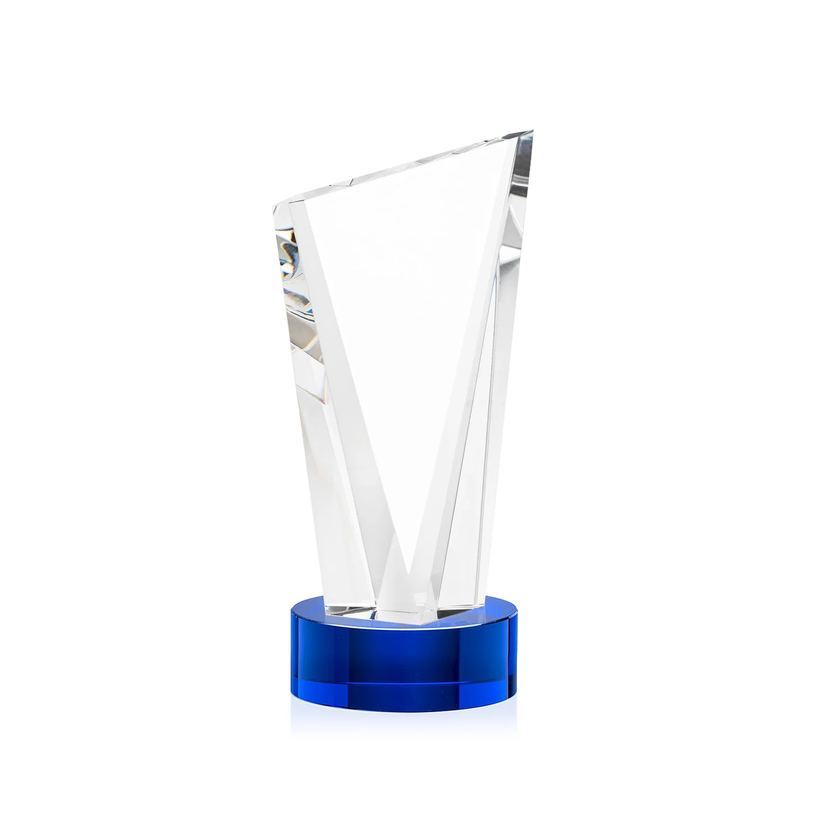 Branded Slant-Top Optical Crystal Award with Optional Base Engraving, awards for donor appreciation