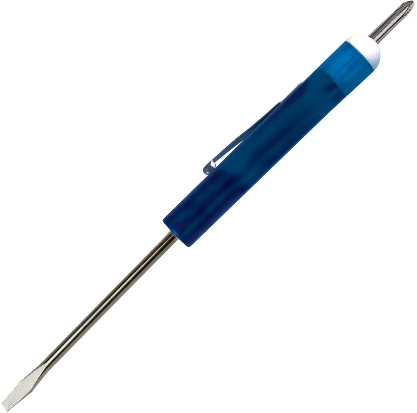 Custom Pocket Screwdriver - 1/8" Flat Tip Blade / #0 Phillips Top — view 12