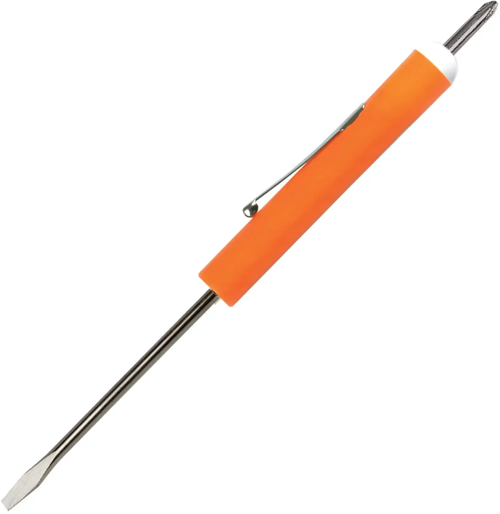 Custom Pocket Screwdriver - 1/8" Flat Tip Blade / #0 Phillips Top — view 21