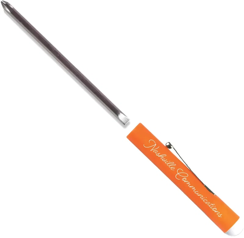 Pocket Screwdriver - Rev 1/8" Flat Tip #0 Phillips Blade w/Button Top — view 10