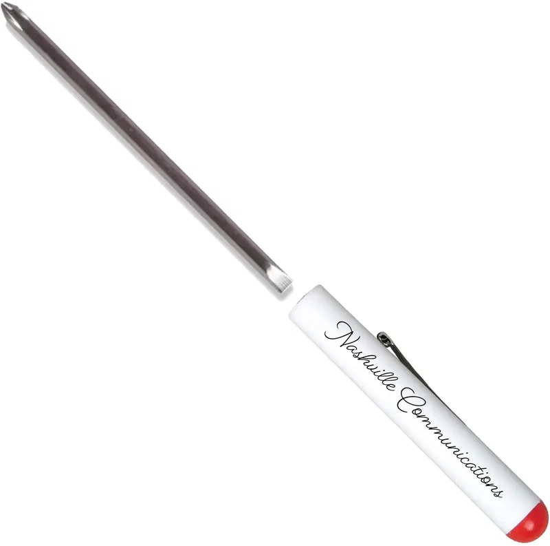 Pocket Screwdriver - Rev 1/8" Flat Tip #0 Phillips Blade w/Button Top — view 12
