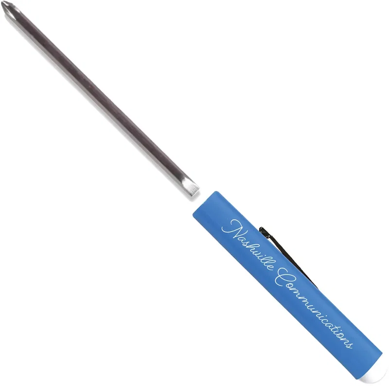 Pocket Screwdriver - Rev 1/8" Flat Tip #0 Phillips Blade w/Button Top — view 13