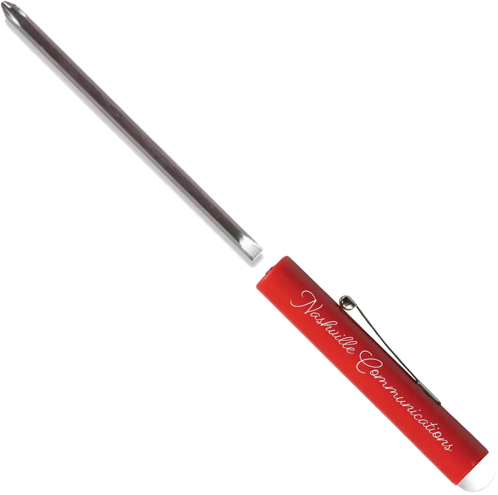 Pocket Screwdriver - Rev 1/8" Flat Tip #0 Phillips Blade w/Button Top — view 2