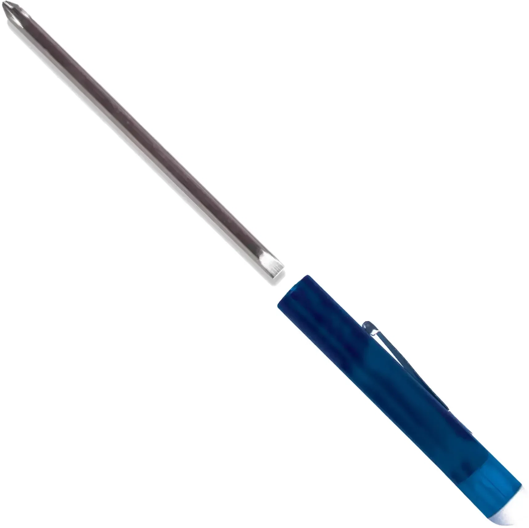 Pocket Screwdriver - Rev 1/8" Flat Tip #0 Phillips Blade w/Button Top — view 3