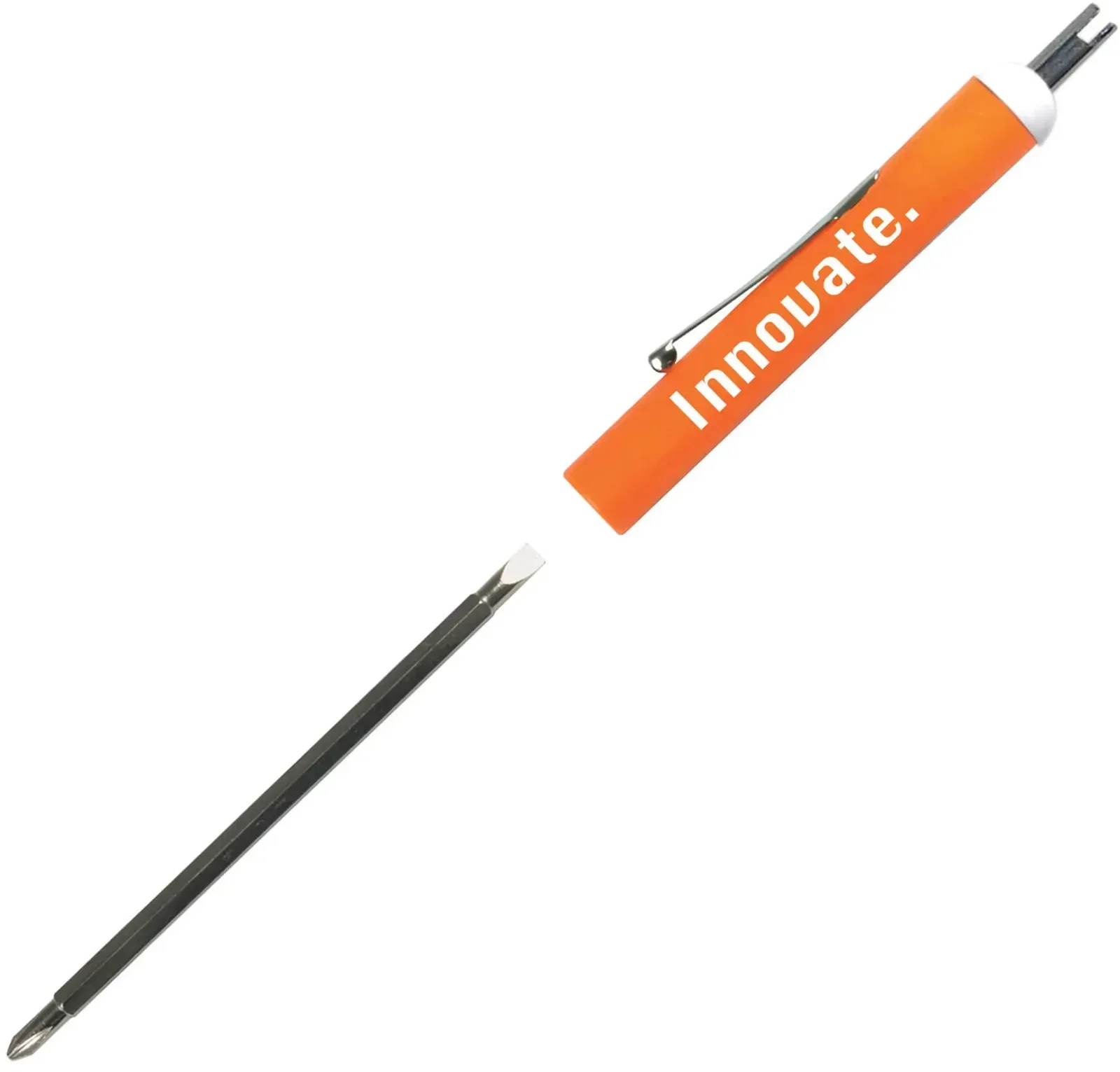 Custom Pocket Screwdriver - Reversible #3-4 Flat Tip #0 Phillips Blade w/Valve Stem Top — view 2
