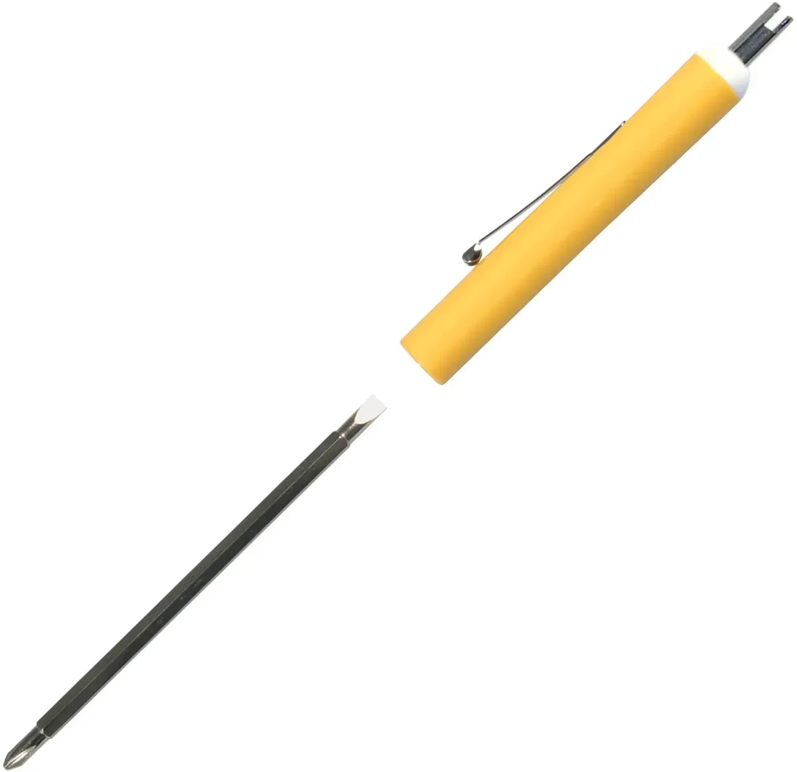 Custom Pocket Screwdriver - Reversible #3-4 Flat Tip #0 Phillips Blade w/Valve Stem Top — view 3