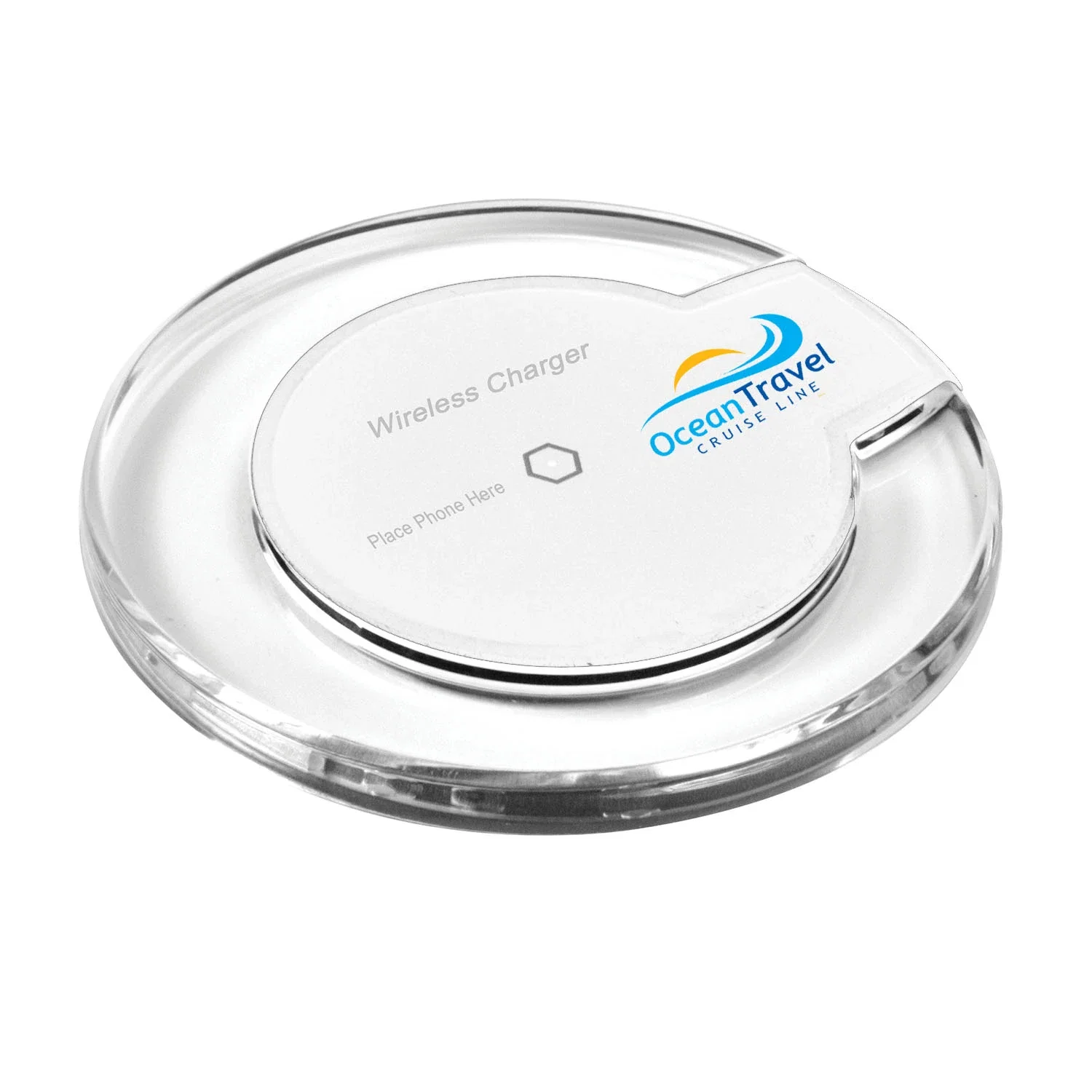 Customized Pod Wireless Charger — White — view 2