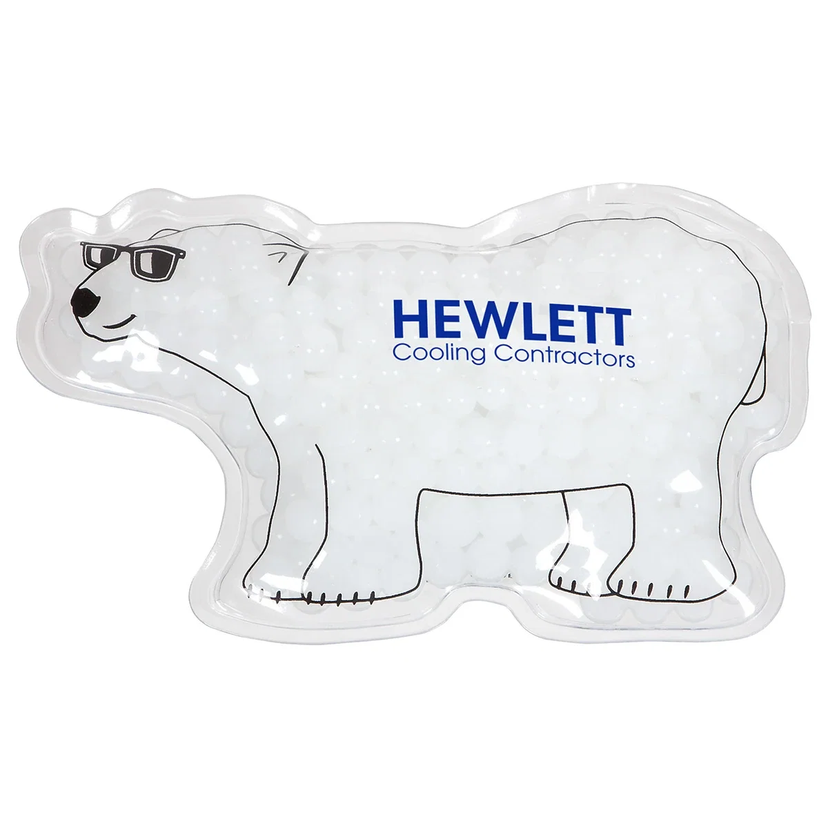 Polar bear-shaped hot/cold gel pack, reusable microwave or freezer therapy