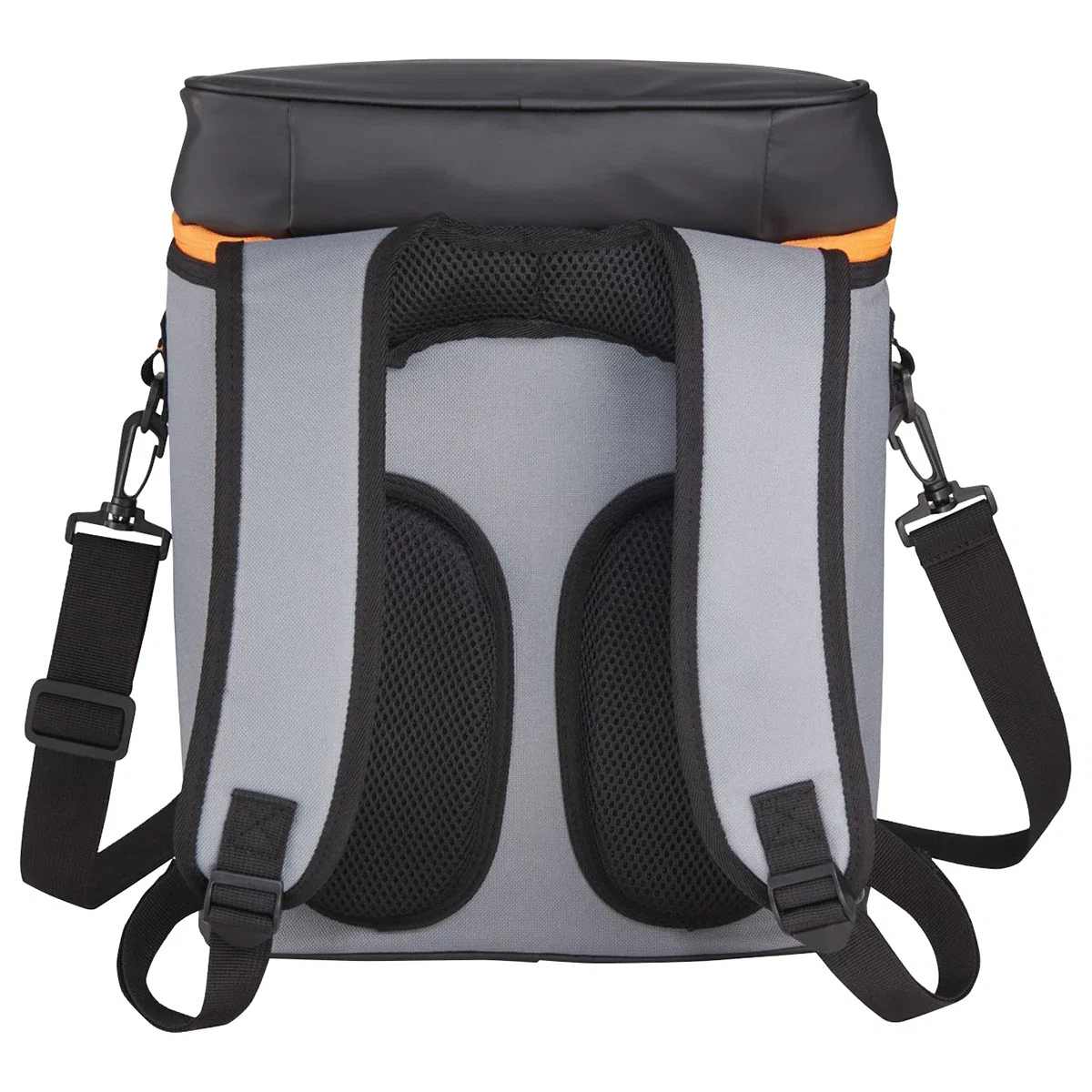 Custom branded Polaris cooler backpack, insulated main compartment open