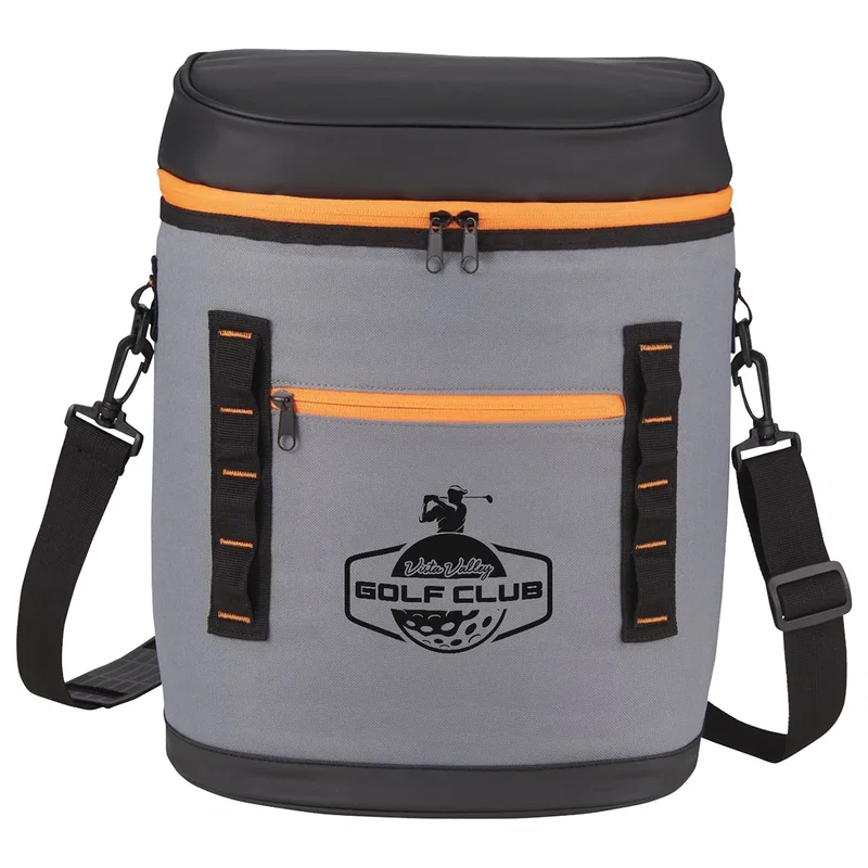 Polaris cooler backpack, strap and pocket close-up