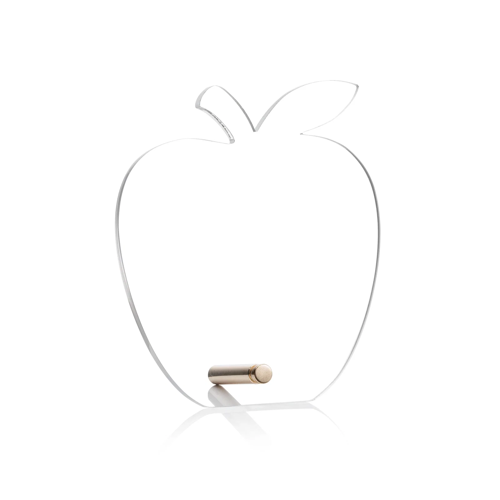 Personalized Beveled Acrylic Apple Award with Easel Pin for Teachers for retirement presentations