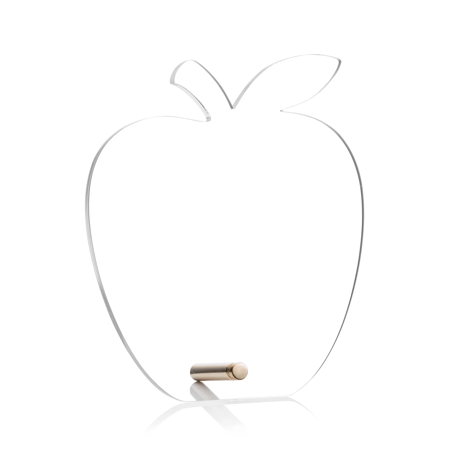 Personalized Beveled Acrylic Apple Award with Easel Pin for Teachers for team milestone celebrations