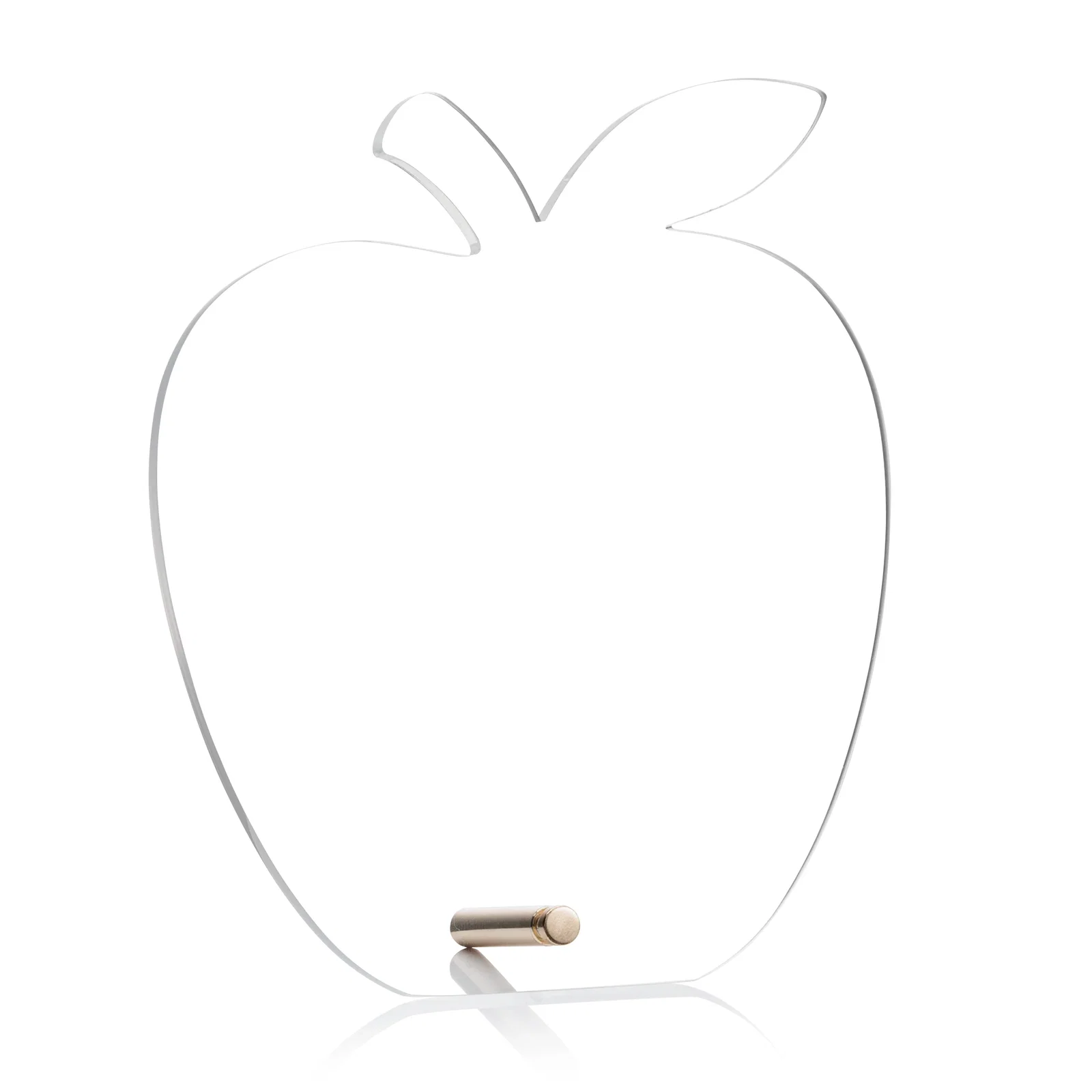 Personalized Beveled Acrylic Apple Award with Easel Pin for Teachers for donor appreciation