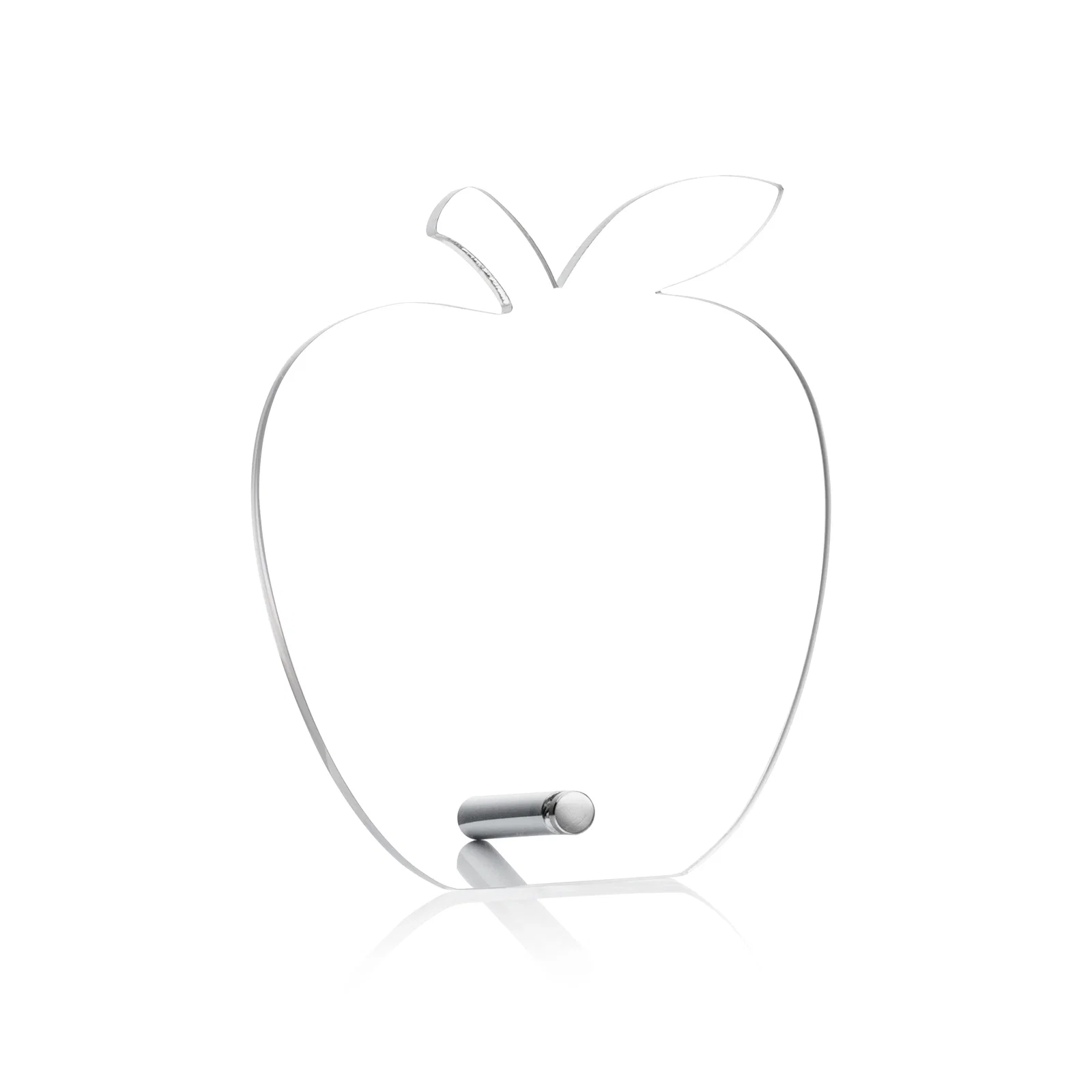 Personalized Beveled Acrylic Apple Award with Easel Pin for Teachers for graduation ceremonies