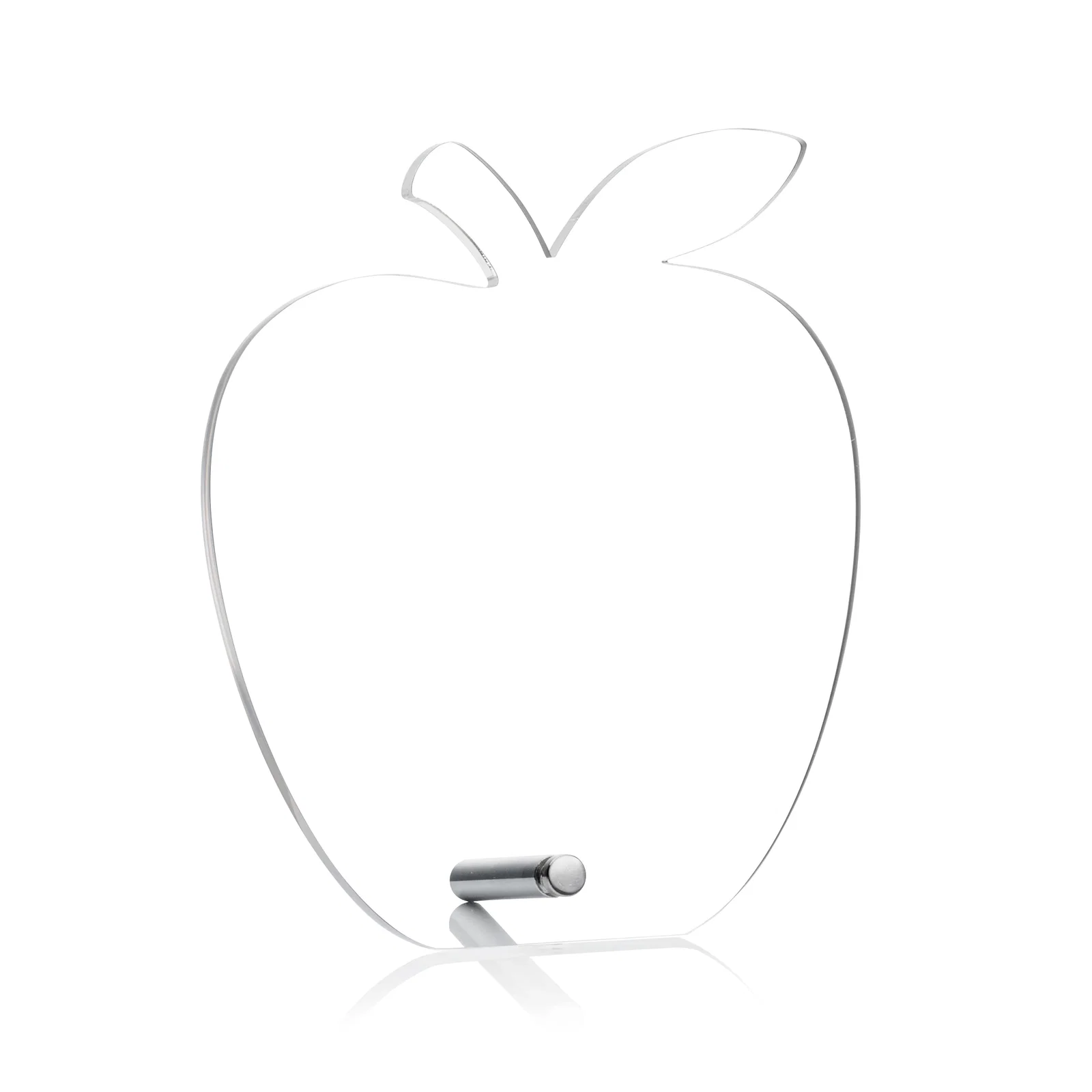 Personalized Beveled Acrylic Apple Award with Easel Pin for Teachers for safety achievement programs