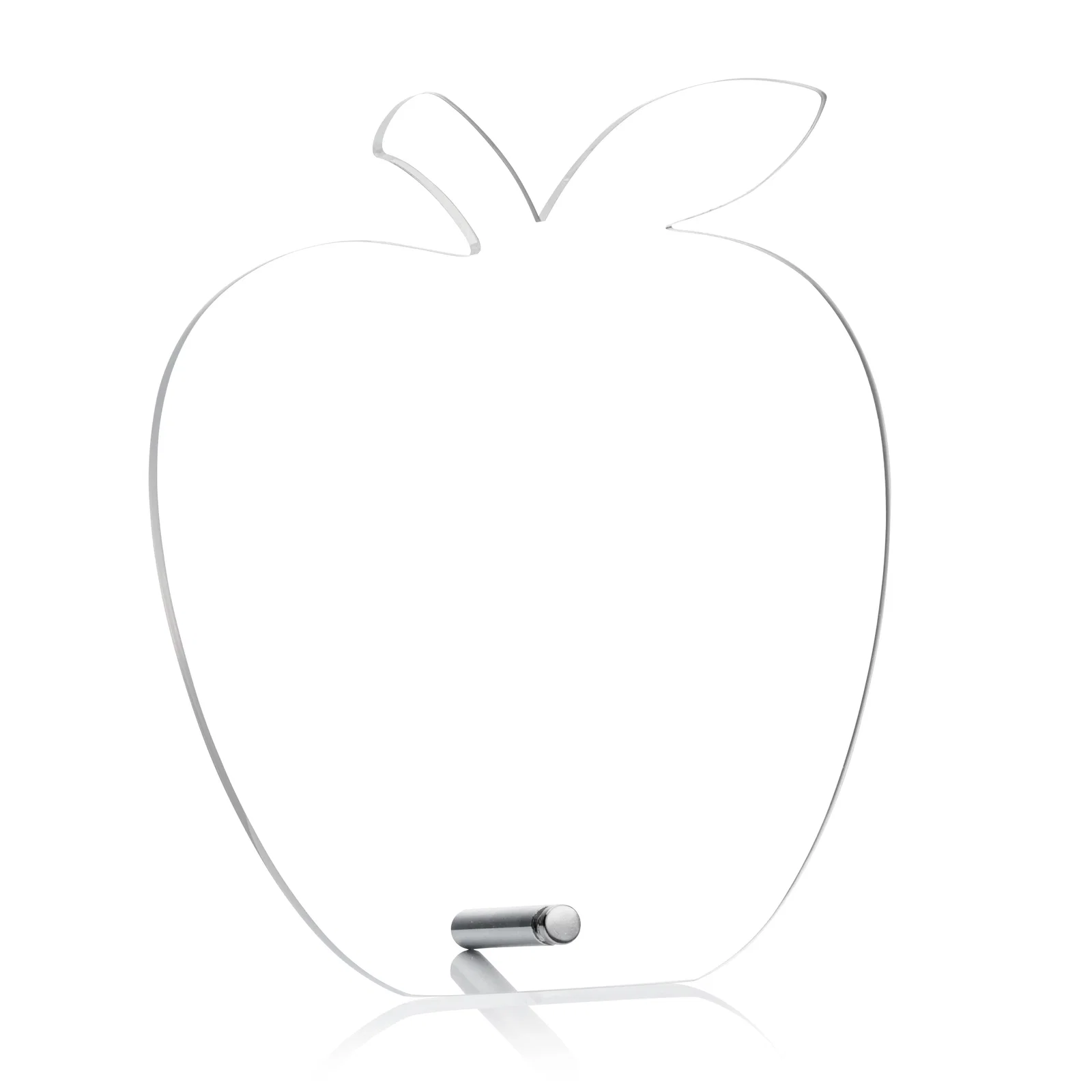 Personalized Beveled Acrylic Apple Award with Easel Pin for Teachers for volunteer appreciation