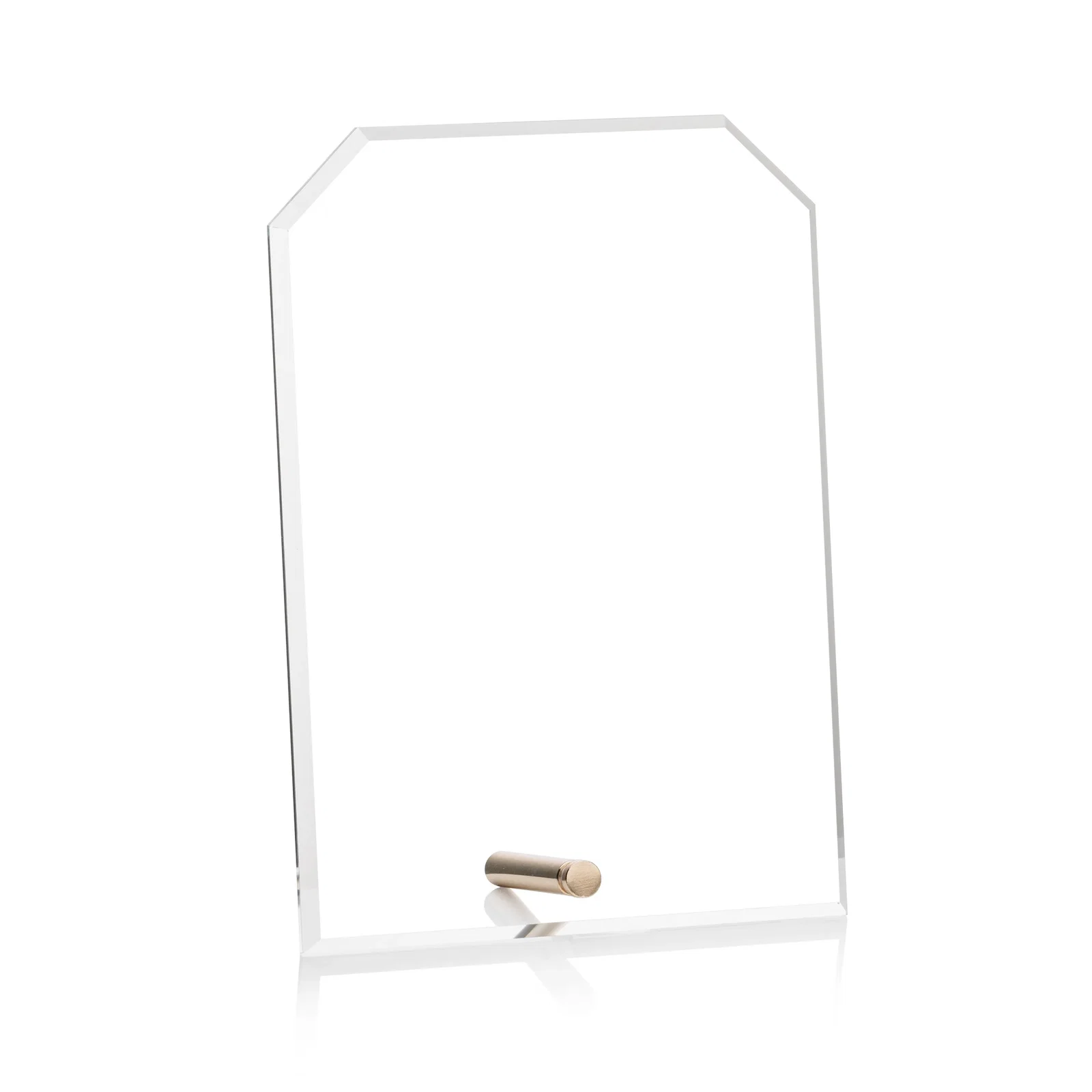 Personalized Beveled Acrylic Clipped-Corner Tower Award with Easel Pin for donor appreciation