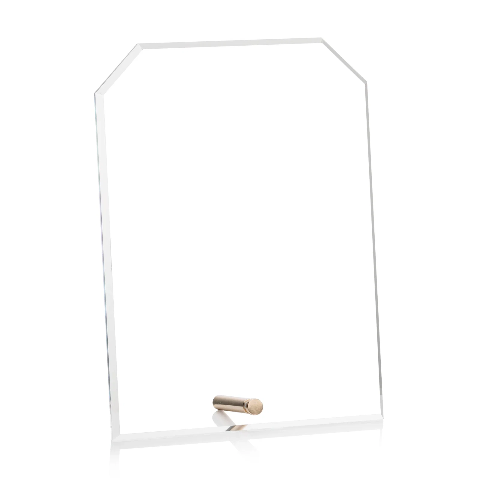 Personalized Beveled Acrylic Clipped-Corner Tower Award with Easel Pin for graduation ceremonies