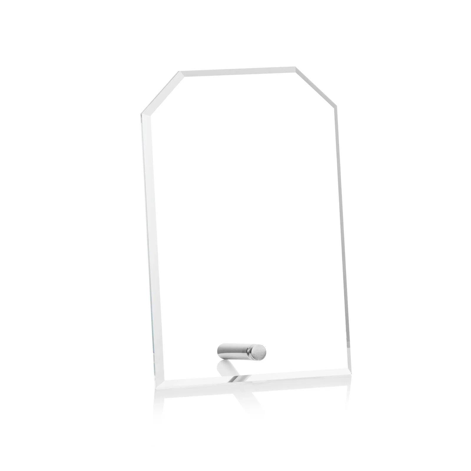 Personalized Beveled Acrylic Clipped-Corner Tower Award with Easel Pin for safety achievement programs