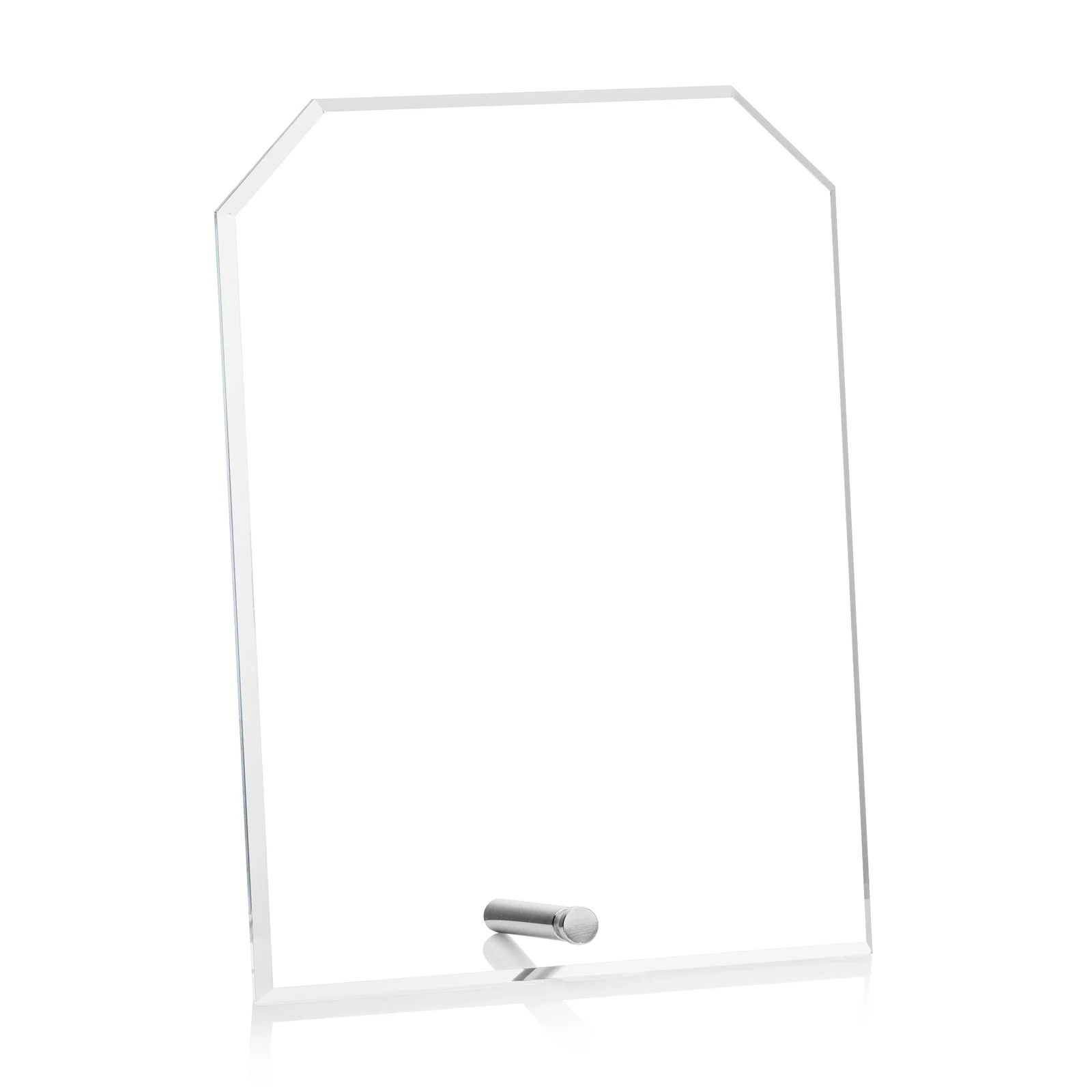 Personalized Beveled Acrylic Clipped-Corner Tower Award with Easel Pin for dealer and partner awards