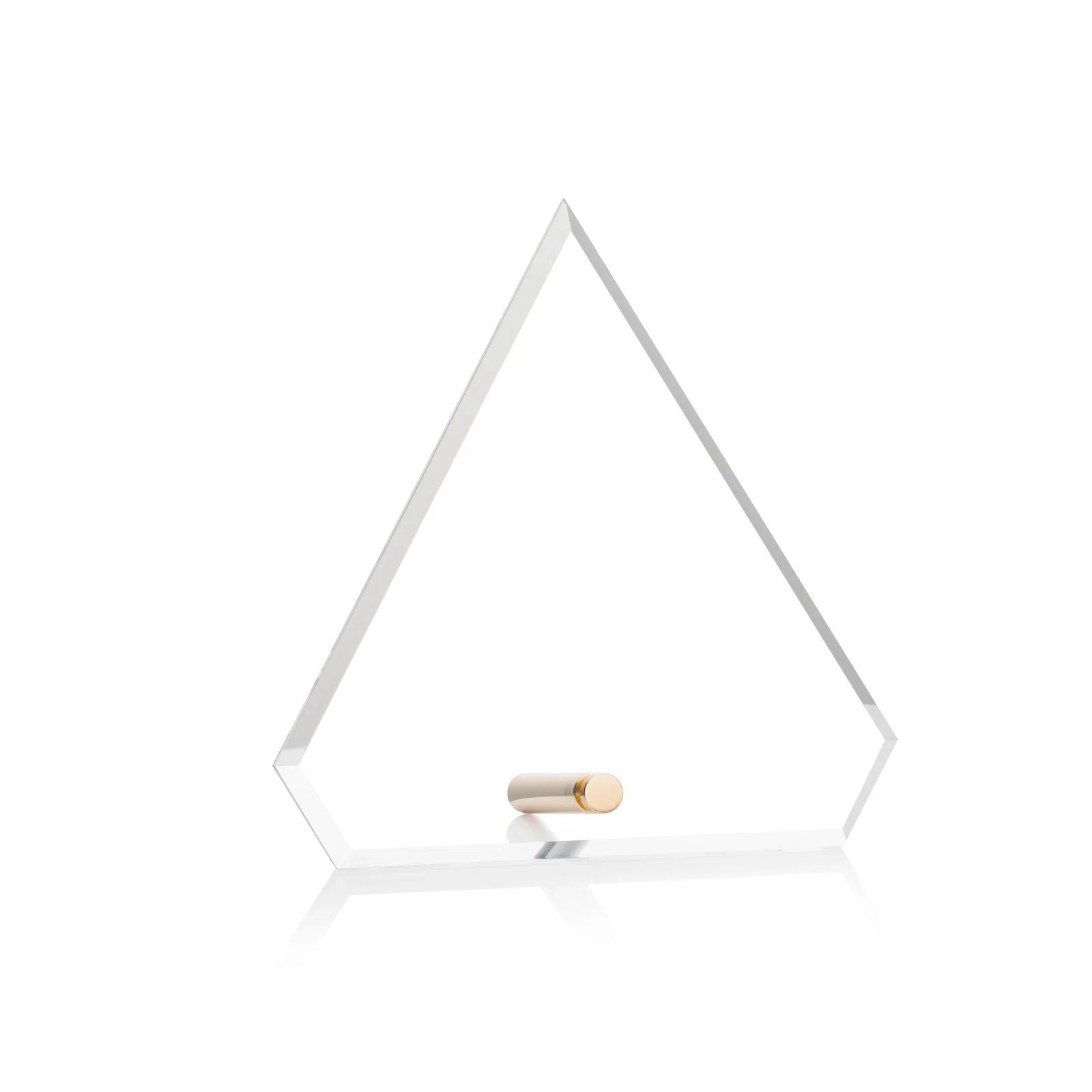 Personalized Beveled Acrylic Clipped-Top Diamond Award with Easel Pin for retirement presentations