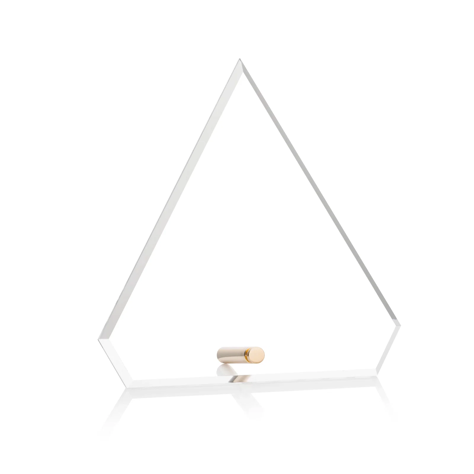 Personalized Beveled Acrylic Clipped-Top Diamond Award with Easel Pin for team milestone celebrations