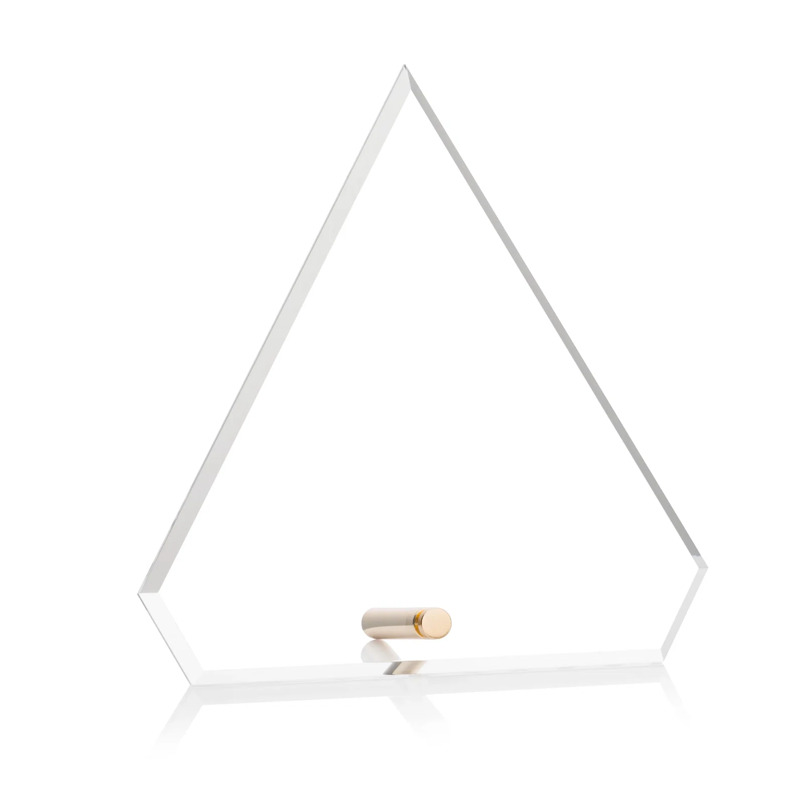 Personalized Beveled Acrylic Clipped-Top Diamond Award with Easel Pin for donor appreciation