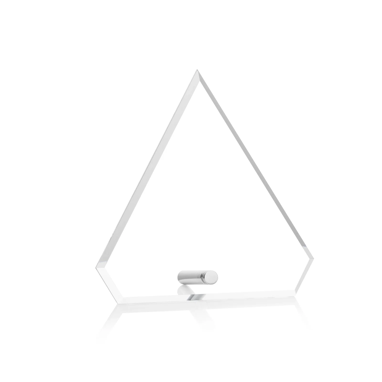 Personalized Beveled Acrylic Clipped-Top Diamond Award with Easel Pin for graduation ceremonies