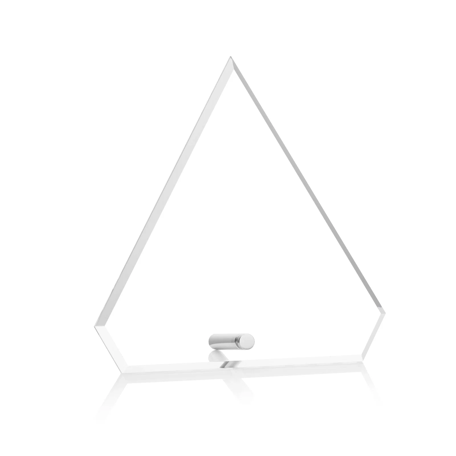 Personalized Beveled Acrylic Clipped-Top Diamond Award with Easel Pin for safety achievement programs