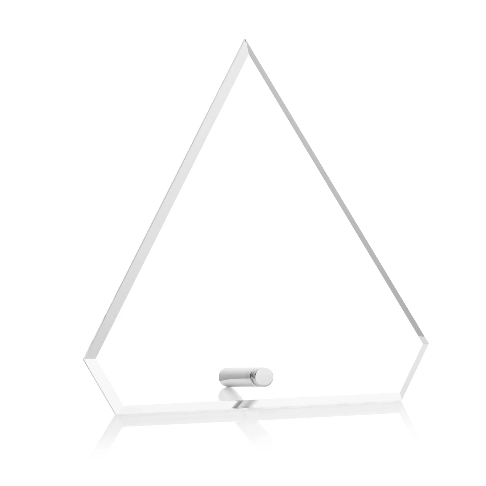 Personalized Beveled Acrylic Clipped-Top Diamond Award with Easel Pin for volunteer appreciation