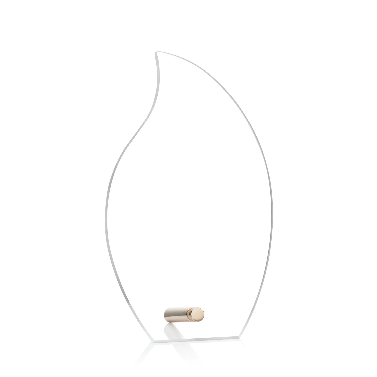 Personalized Beveled Acrylic Flame Award with Easel Pin for retirement presentations