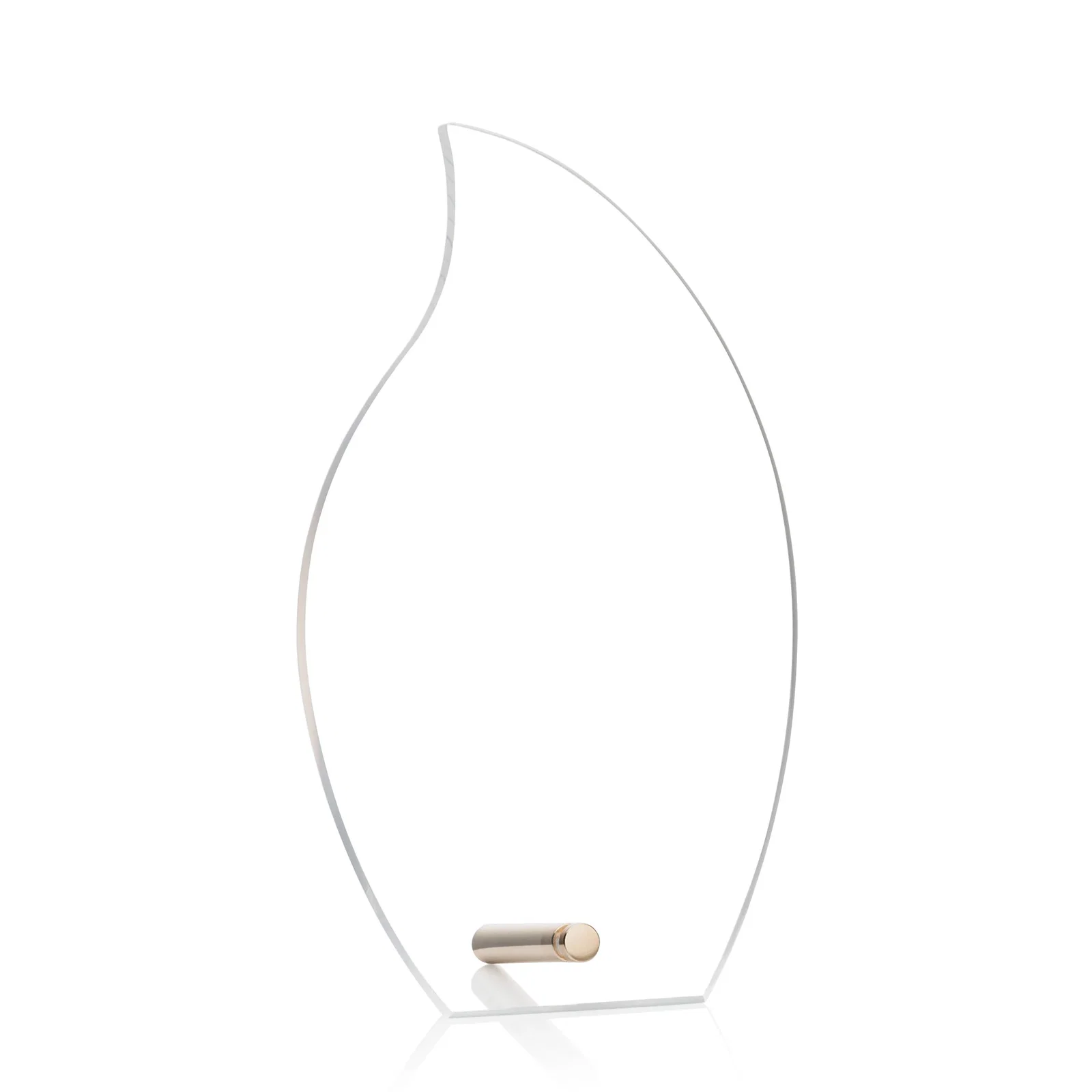 Personalized Beveled Acrylic Flame Award with Easel Pin for team milestone celebrations