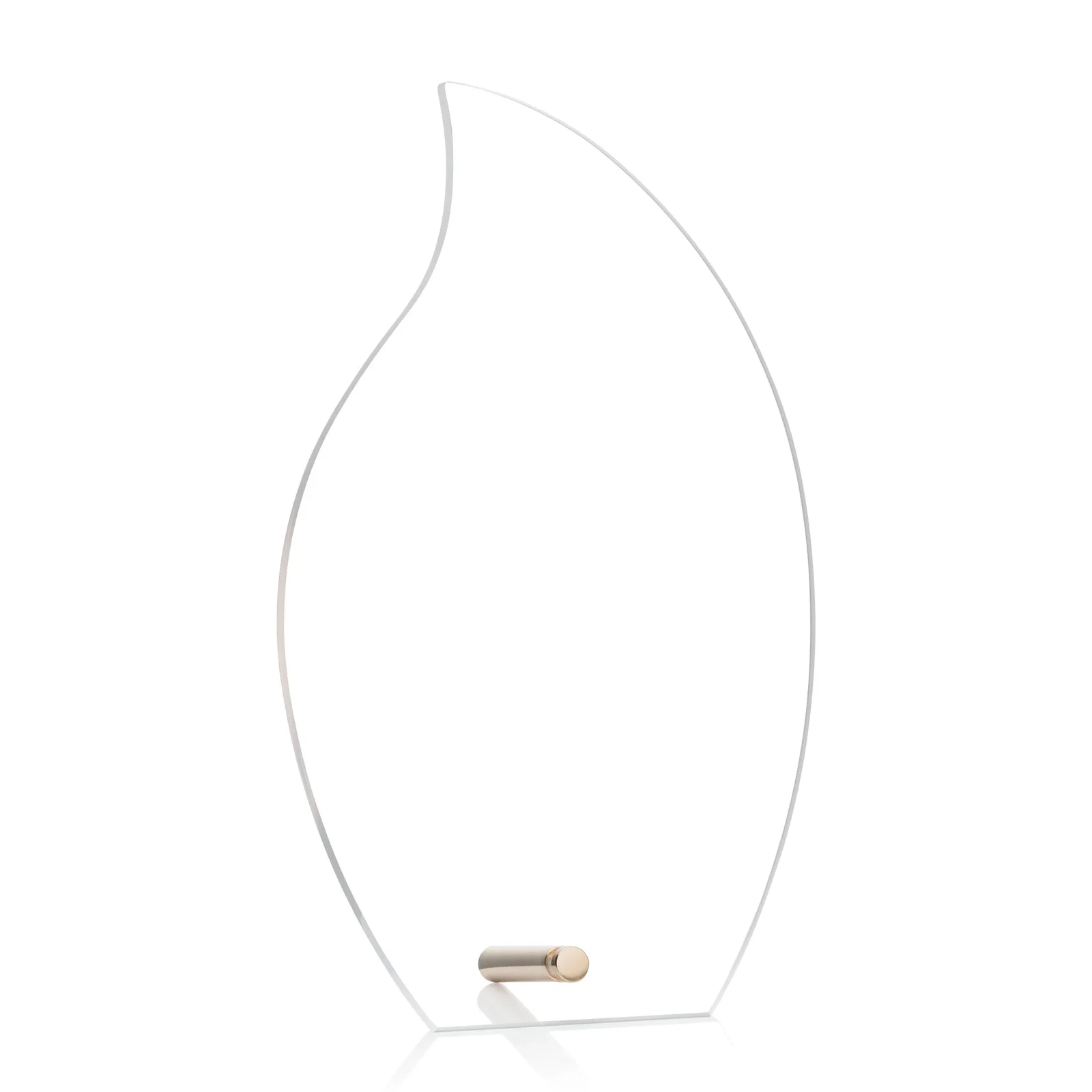Personalized Beveled Acrylic Flame Award with Easel Pin for donor appreciation