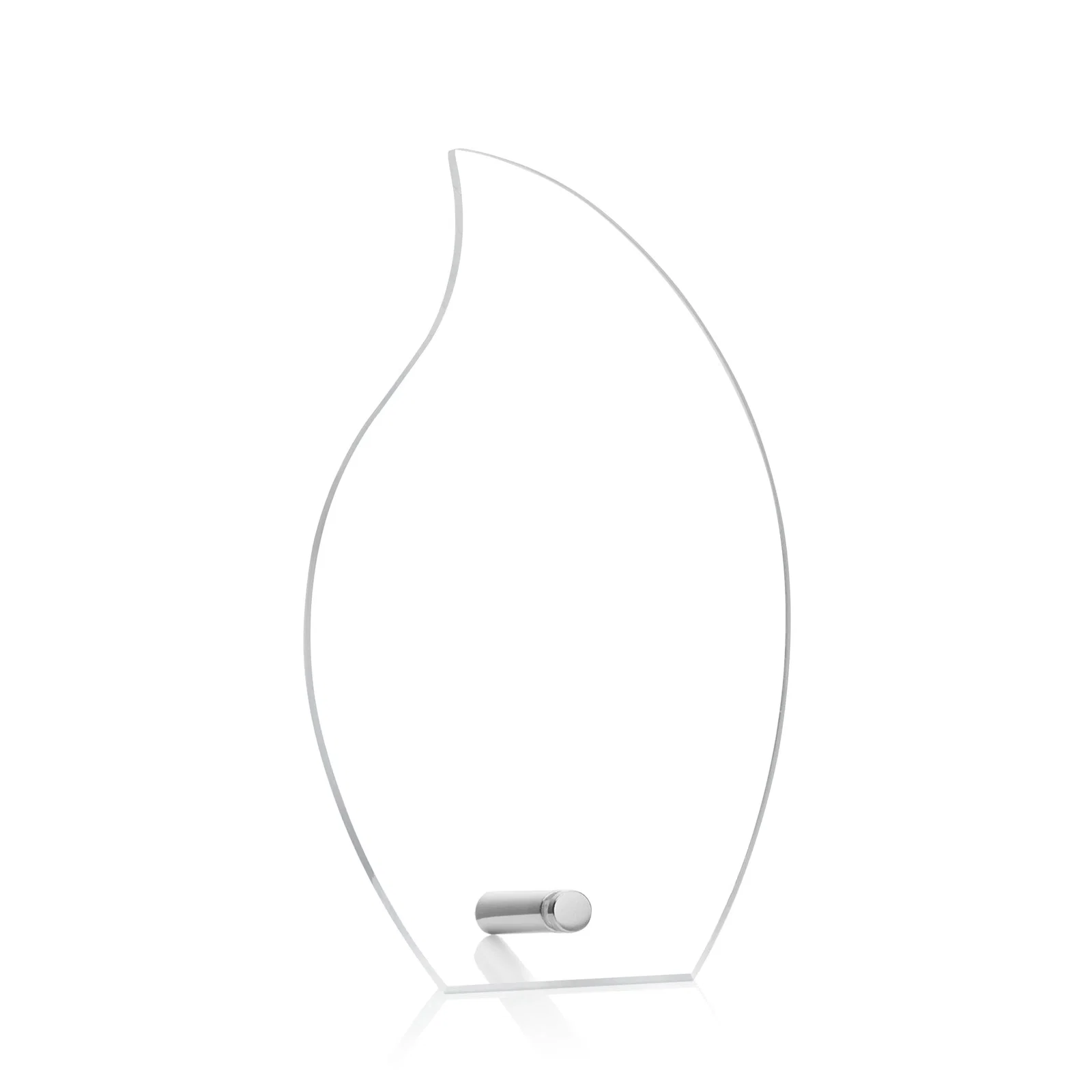 Personalized Beveled Acrylic Flame Award with Easel Pin for graduation ceremonies