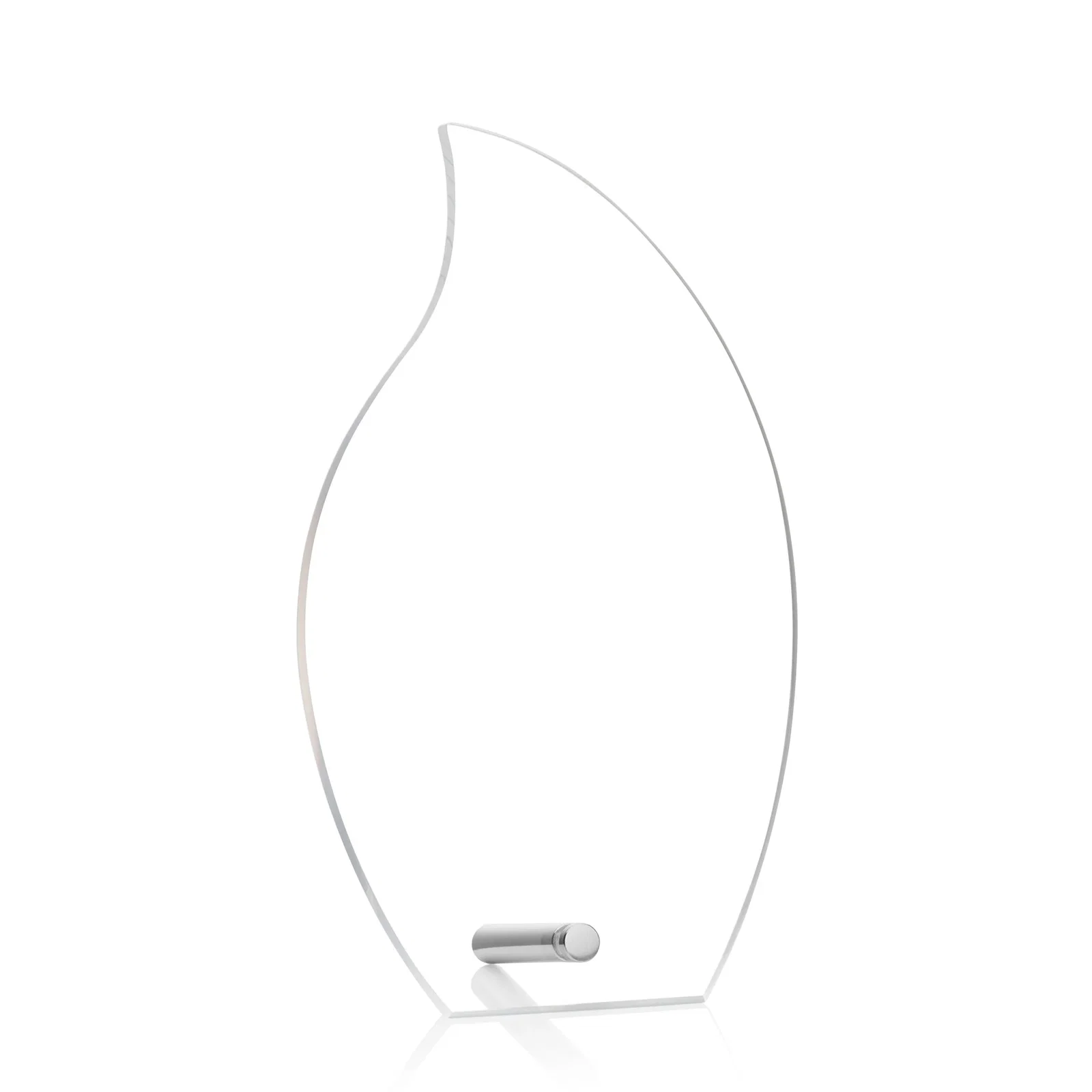 Personalized Beveled Acrylic Flame Award with Easel Pin for safety achievement programs