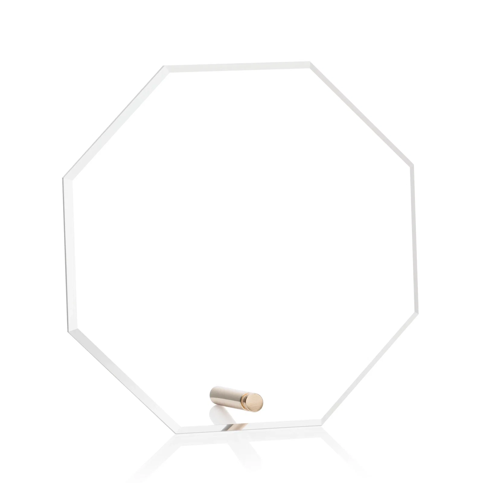 Personalized Beveled Acrylic Octagon Award with Easel Pin for team milestone celebrations
